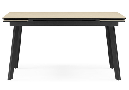 Керамический стол Woodville Норман 140(200)х80 okara light yellow, черный