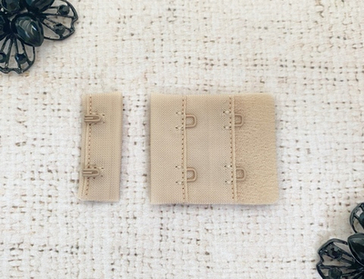Застежка с крючками для бюстгальтера р. 3,7*4,3 см, бежевый