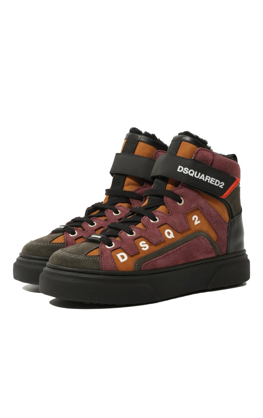 Высокие кожаные кеды Dsquared2