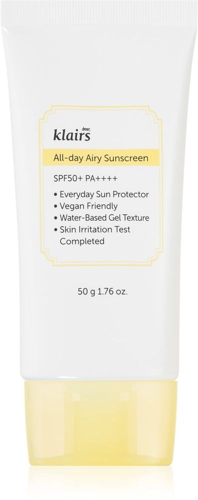 Klairs легкий защитный гель-крем SPF 50+ All-day Airy Sunscreen