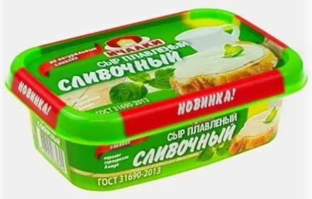 Сыр плавленый "Сливочный", 45% (170 гр.) Ичалки