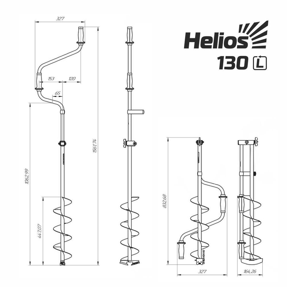 Ледобур HELIOS HS-110/130/150/180 мм Тонар