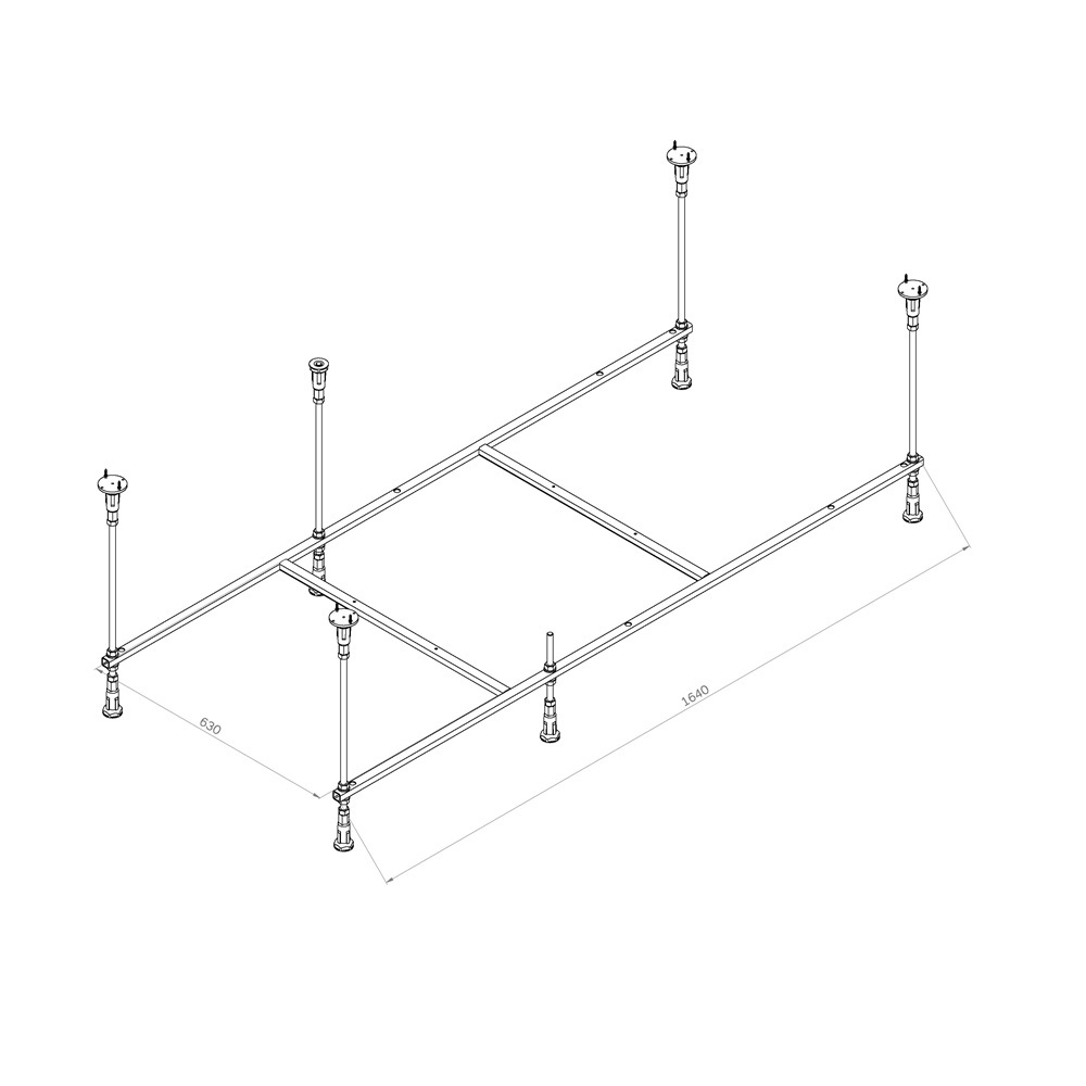 Каркас для ванны AM.PM Func W84A-170-075W-R Черный