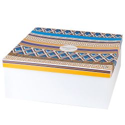 Тортовница на ножке "Golden Blue" d=31см. h=10см (фарфор) (подарочная упаковка)