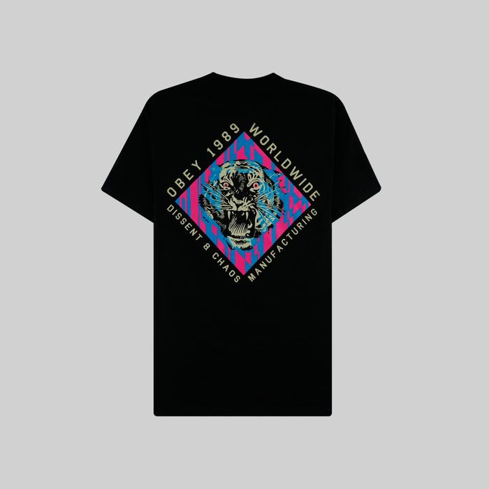 Футболка мужская Obey Dissent & Chaos Tiger артикул:165262584 - купить в магазине Дайс