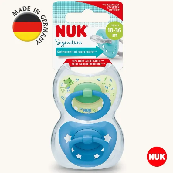 Пустышка Nuk силикон ортодонтическая 2 шт.