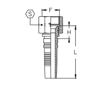 Фитинг DN 20 JIC (Г) 1.1/16 Interlock TIEFFE
