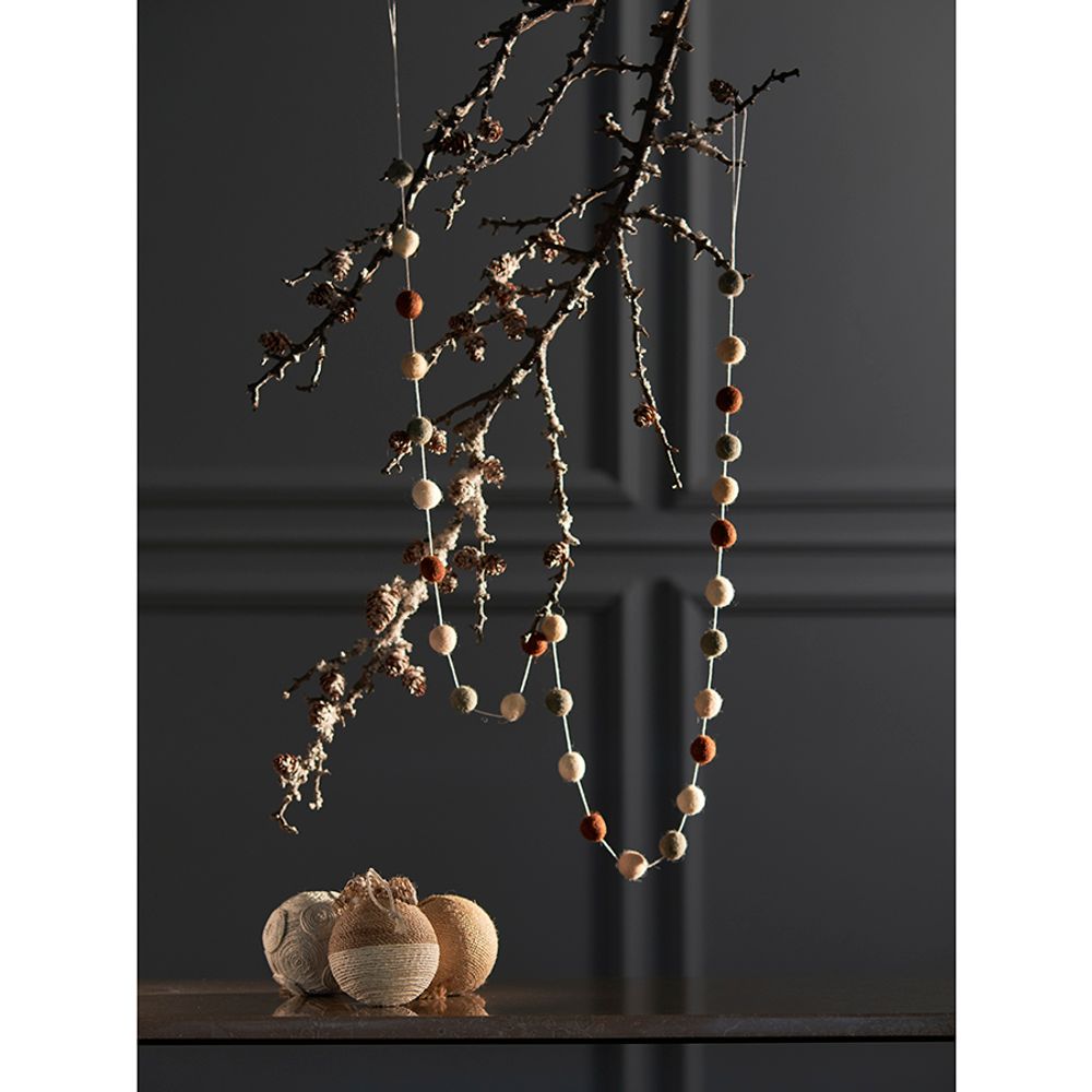 Набор елочных шаров Zero waste из джута из коллекции New Year Essential, 4 шт.