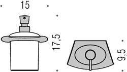 Дозатор для жидкого мыла Colombo Land  B9318, хром схема