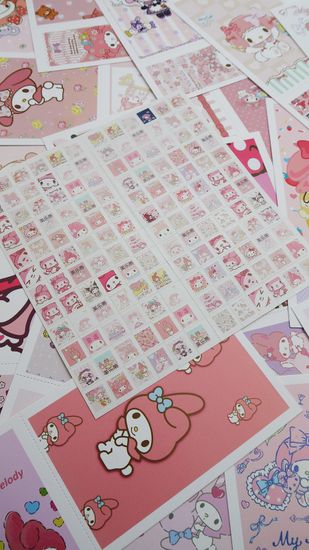 Набор открыток, карточек и наклеек "Маи Мелоди / My Melody", 188 предметов