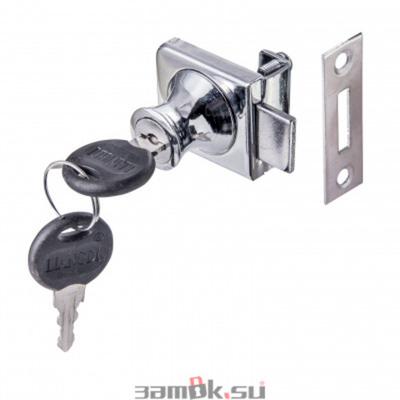 Замок мебельный 804 пк для одного стекла, хром
