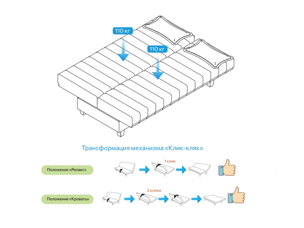 Диван-кровать Манго, книжка, велюр