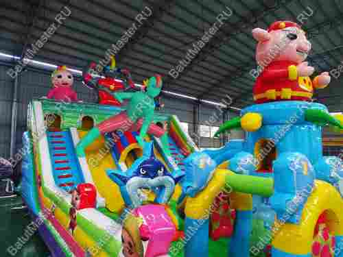 Коммерческий надувной батут "Маскарад 2" 15*8*6,5 м