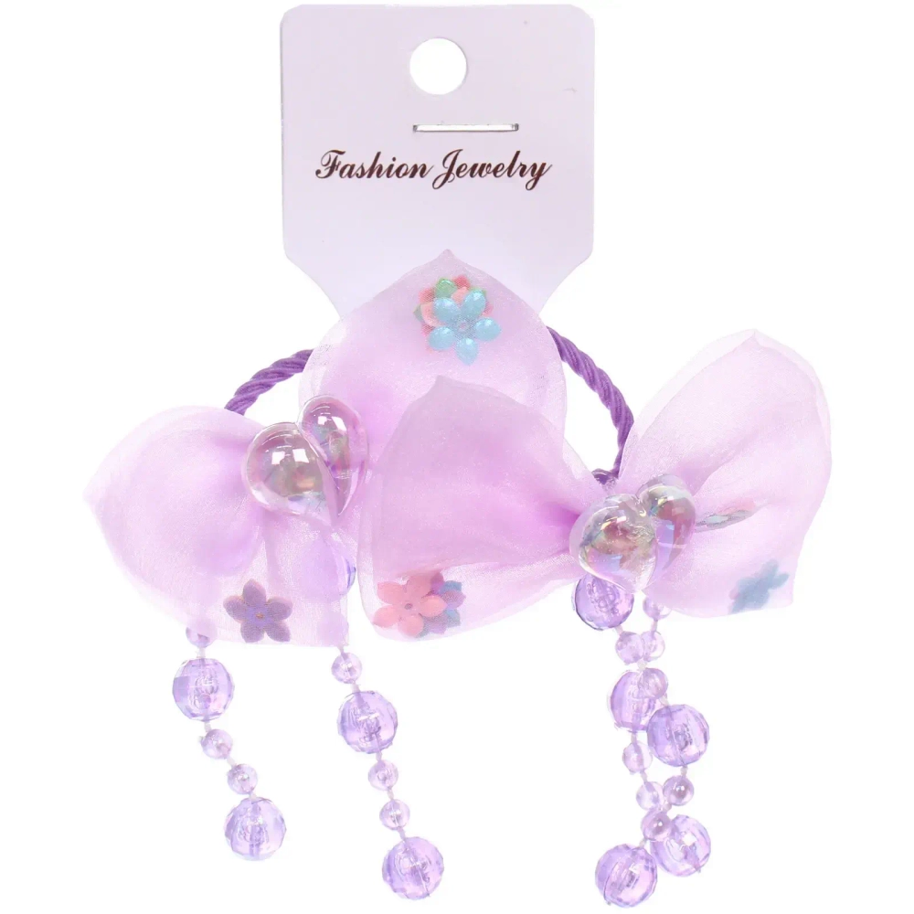 Резинки для волос детские 2шт «КОНФЕТКИ», бусинки, микс 5 цветов, d-3см