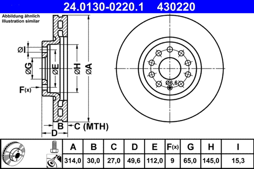 ATE - 24013002201-ATE - Brake Disc