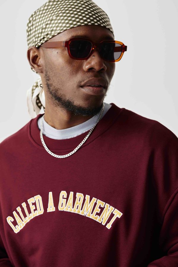 Толстовка College вишневая - фото 13