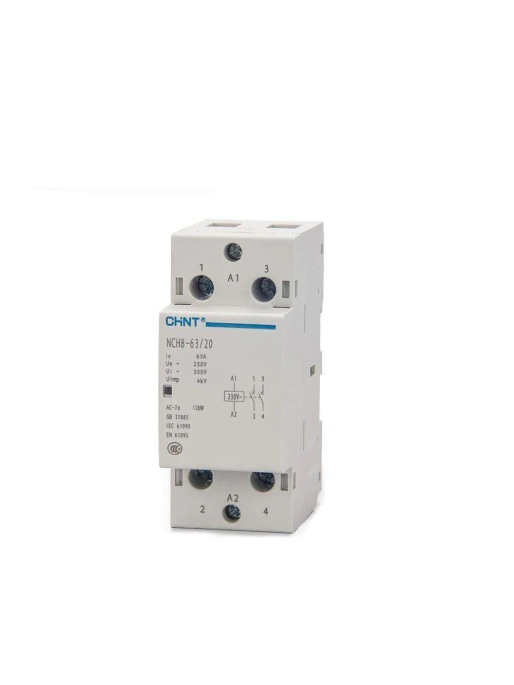 Контактор модульный NCH8-63/20 63А 2НО AC 220/230В 50Гц (R) CHINT 256093
