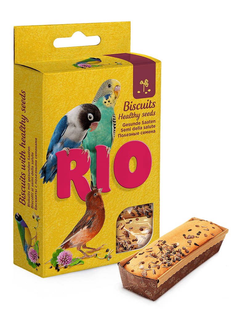 Rio 35г Лакомство для птиц Бисквиты для птиц с полезными семенами