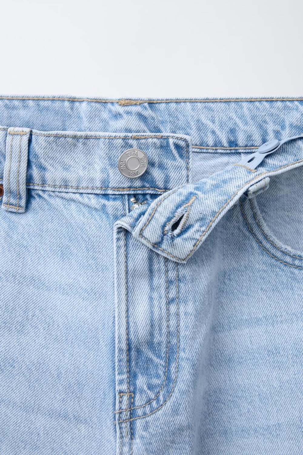 ZARA ДЖИНСЫ RELAXED BAGGY, ГОЛУБОЙ