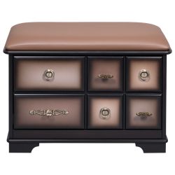 Банкетка Пандора 3 с обувницей Орех Оберджин Шоколад