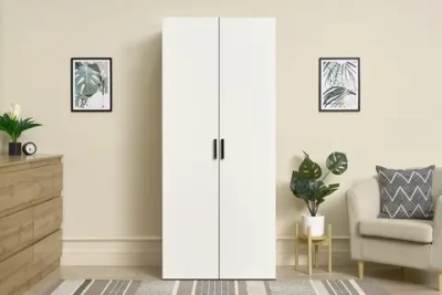 Шкаф 2-х створчатый Аксельмуд дуб вотан / белый гладкий