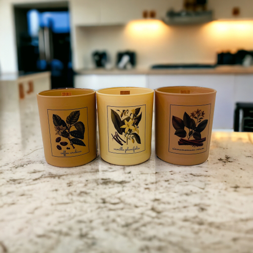 Набор свечей "Гурманские ароматы" (кофе, корица, ваниль)