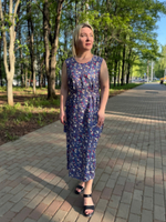 Платье женское "П31 синий Ш.Т" (п52)