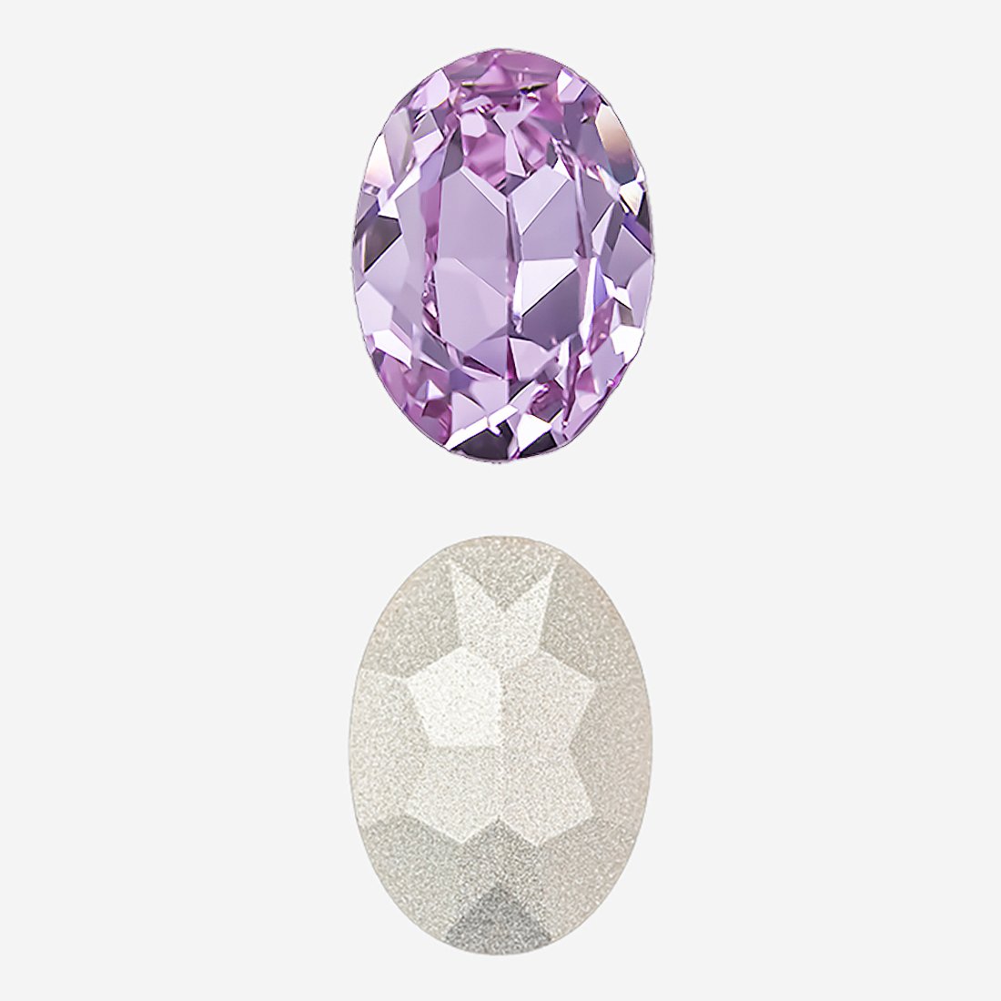 Кристалл Овал (Oval Fancy Stone), оттенок "Светло-аметистовый"/"Light Amethyst", 18*13мм