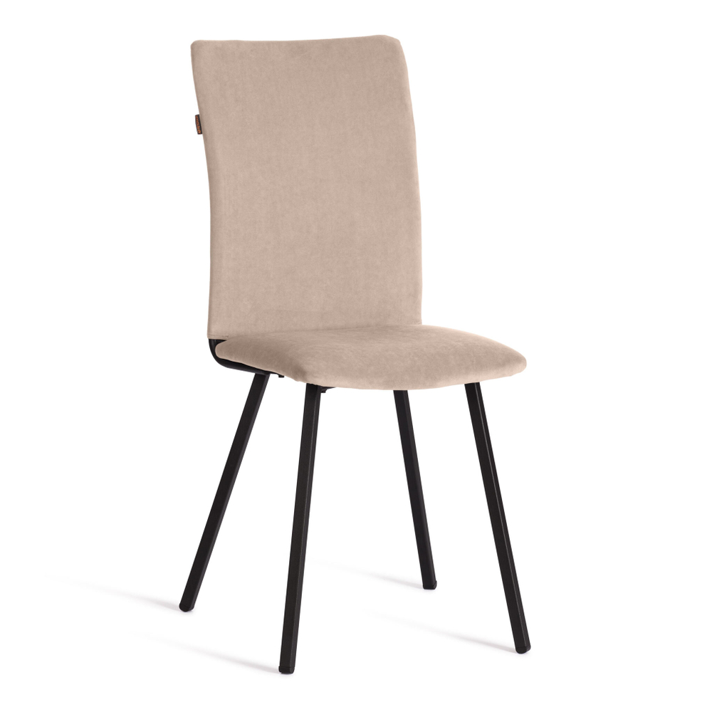 Стул обеденный La Rousse флок , бежевый/черный, 7, 49х50х93