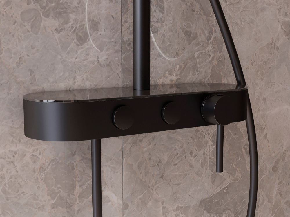 Душевая стойка Vincea VSFS-402MB, черный матовый