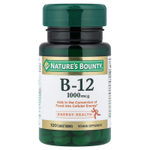 Nature's Bounty, Витамин B12, 1000 мкг, 100 таблеток, покрытых оболочкой