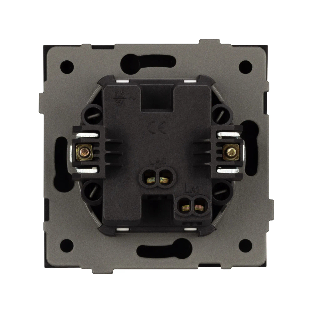 Механизм выключателя одноклавишный непроходной SWT-TENDO-MK01-SFPL-GR (230V, 10A) (Arlight, -) 054569