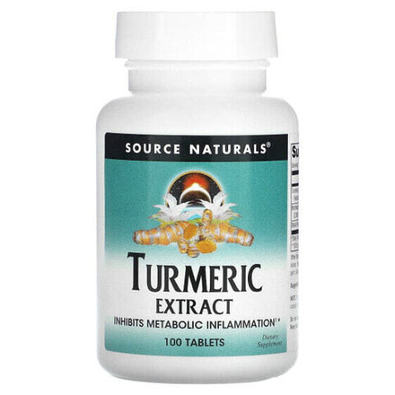 Антиоксиданты Source Naturals, экстракт куркумы, 100 таблеток