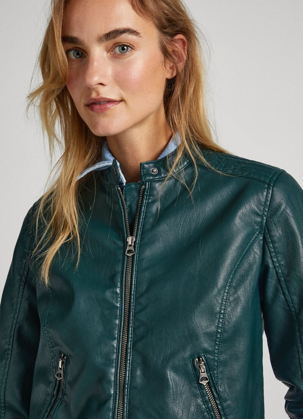 Куртка утепленная женская PEPE JEANS QUILTED SHOULDER BIKER JACKET
