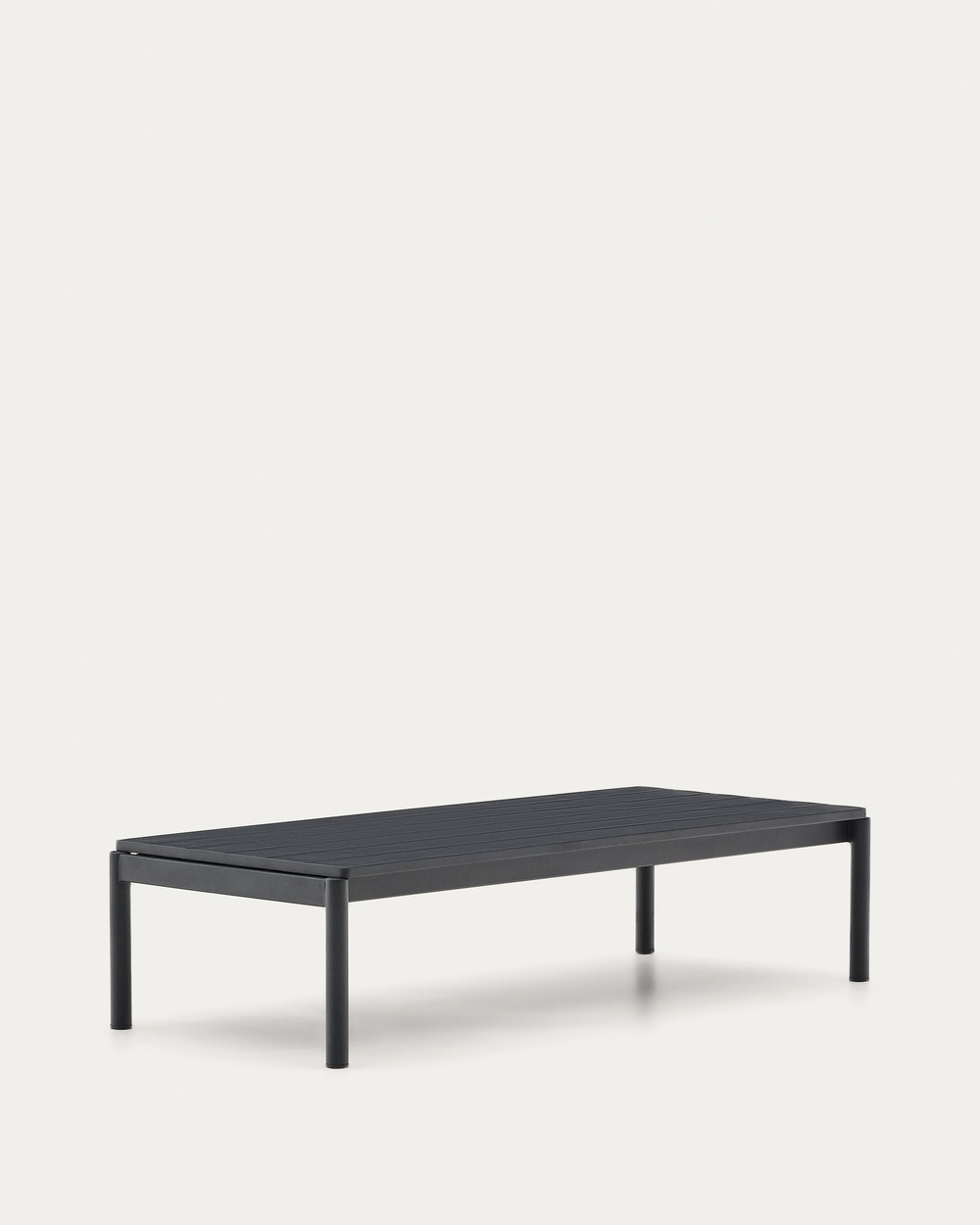 Журнальный столик Sorells из серого алюминия 63 x 149 см