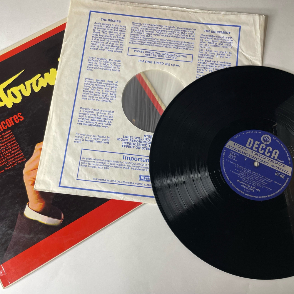 Винтажная виниловая пластинка LP Mantovani And His Orchestra Оркестр Мантовани, Classical Encores (Англия 1965)