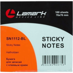 Бумага самокл. 76*76 100л.голубая пастель (Lamark)