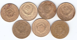 Набор монет 5 копеек 1928,30,31,40,46,49,56 (7 шт) (5)