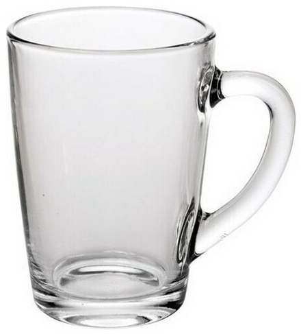 Кружка 300 мл. d=80, h=112 мм прозрач. Капучино 25307