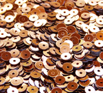 ПЛ004НН3 Пайетки круглые плоские, цвет: бронза металлик, 3 мм, 10 грамм