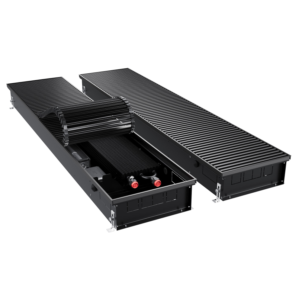 Конвектор внутрипольный Royal Thermo ATRIUM TURBO-110/300/1600-DG-U-BL