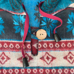 Пончо шерстяное с орнаментом