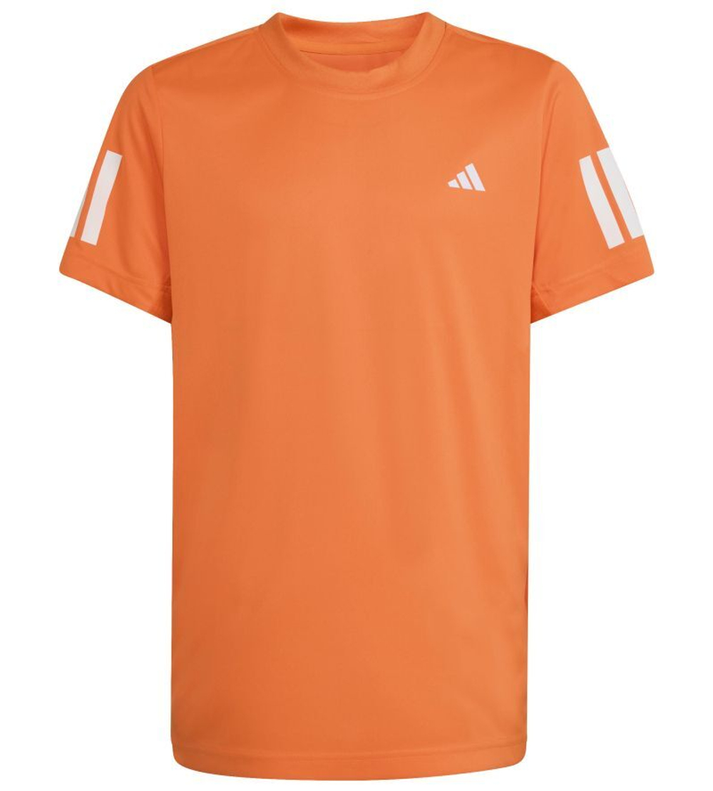 Детская теннисная футболка Adidas Club Tennis 3-Stripes - orange/white