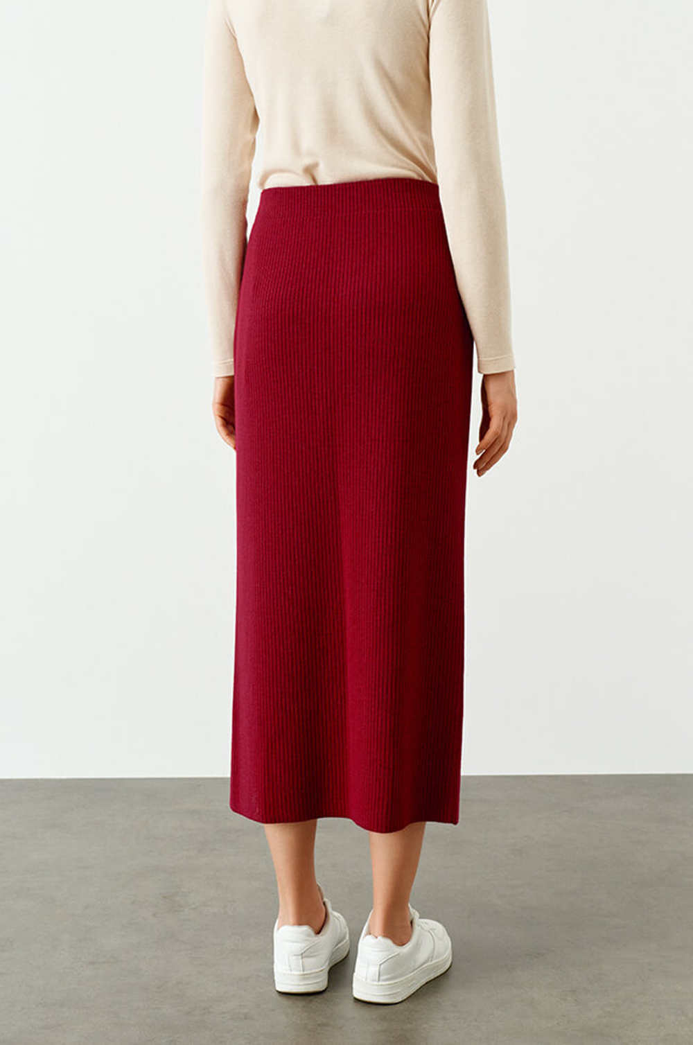 4792 Юбка женская (бордовый)