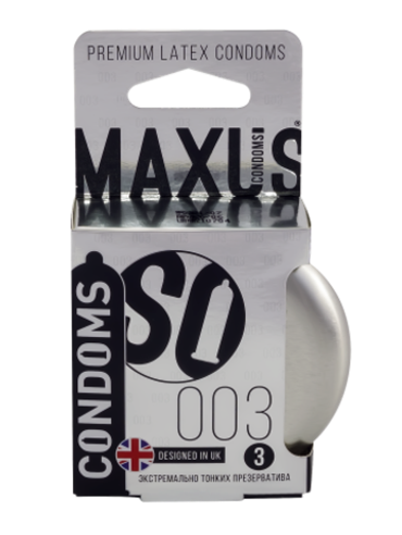 Презервативы MAXUS 003 №3 в железном кейсе, экстремально тонкие, 3 шт
