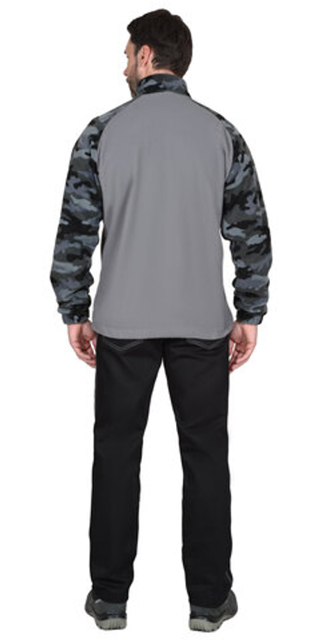 Куртка флисовая т.серая с КМФ Мультикам серый (ЧЗ)