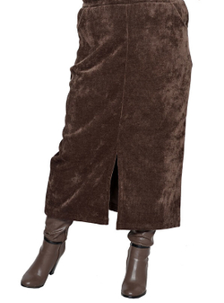 Юбка-миди из микровельвета Эбигейл