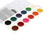 Акварель медовая 12 цветов, без кисти, пластик (Creativiki)