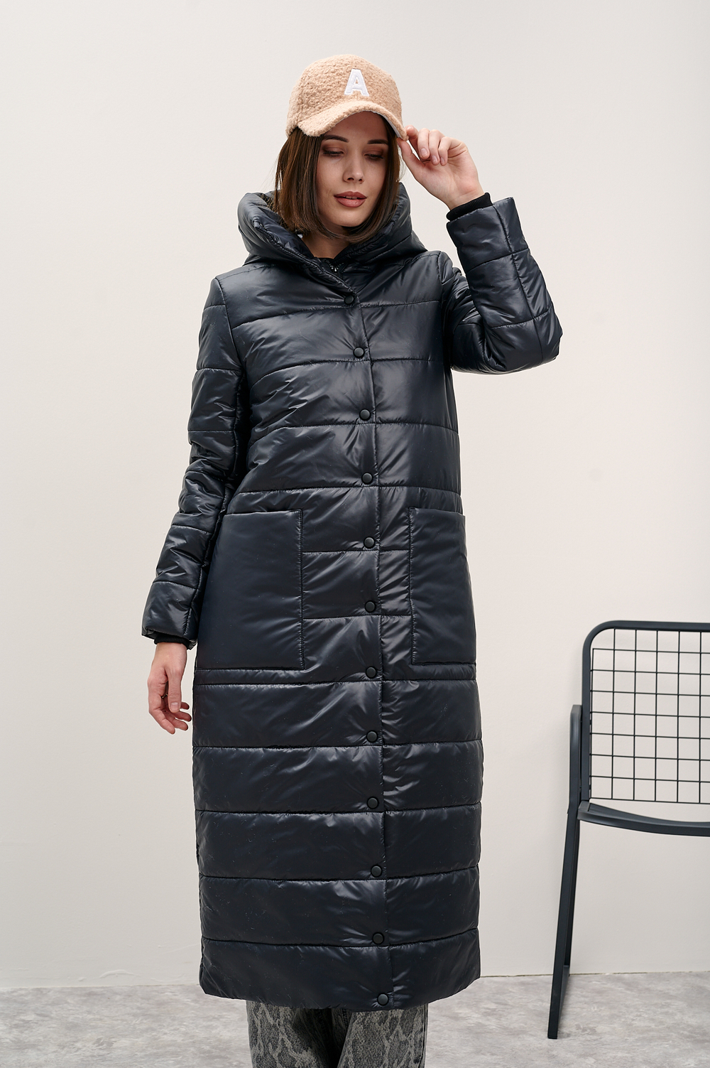 Пальто женское "Лара" черный