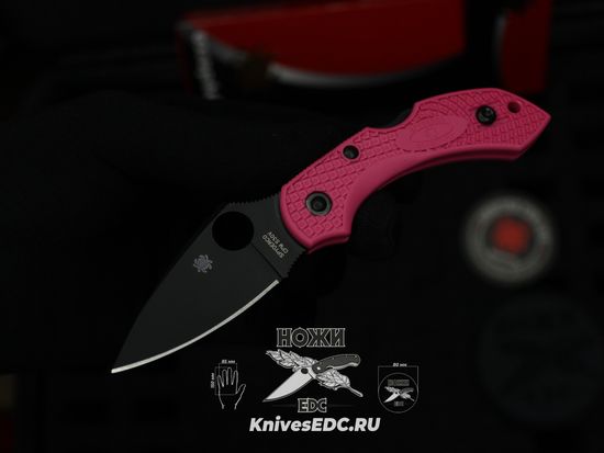 Складной нож Spyderco Dragonfly 2 FRN Pink Black Blade 28FPPNS30VBK2 c клинком из стали CPM-S30V, рукоять FRN